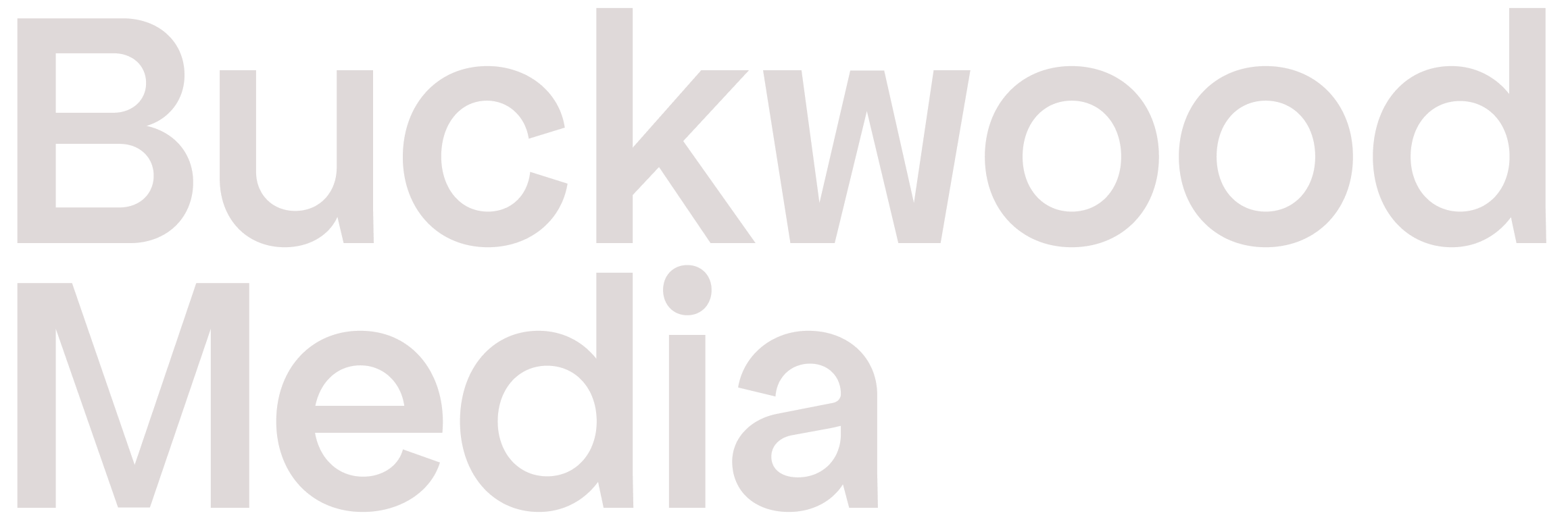 Buckwood Media typography logo